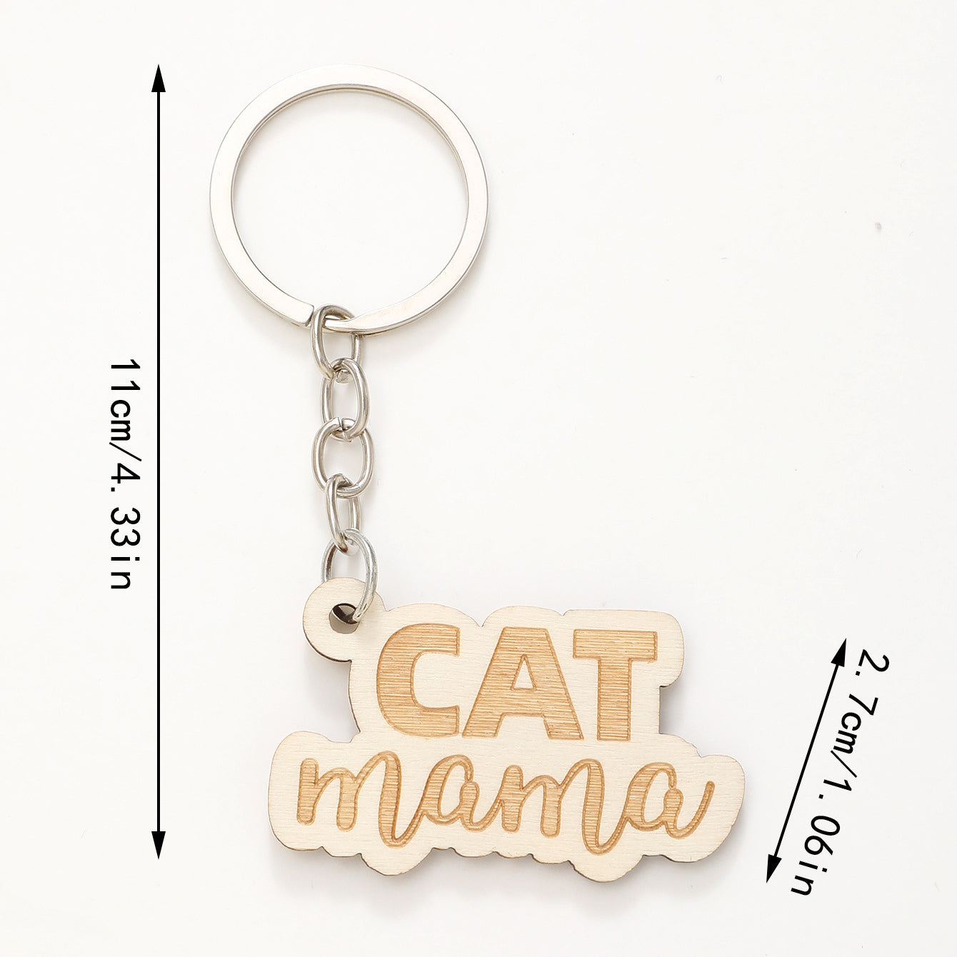 Wholesale MAMA Puzzle Wooden Keychain